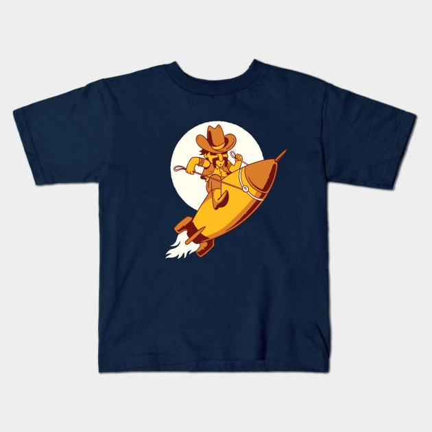Space Cowboy Kids T-Shirt by Cosmo Gazoo